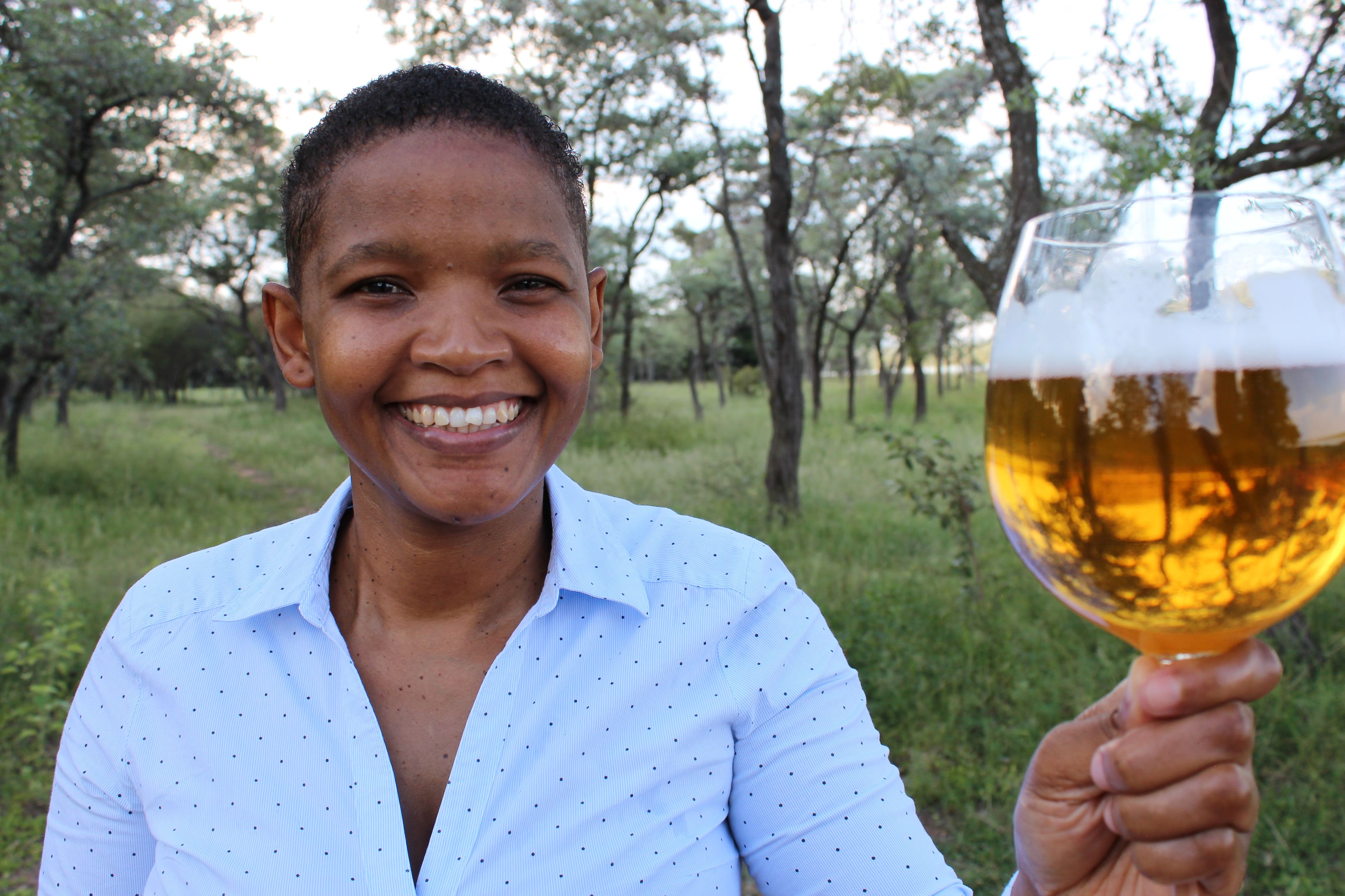 Beer Is Art's Obakeng Malope with a beer in South Africa